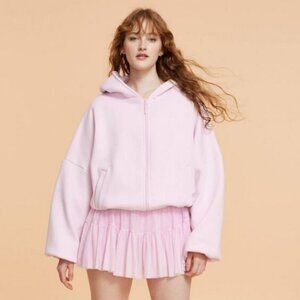 COPY - Blogilates - Marshmallow Full Zip Hooded Sweatshirt